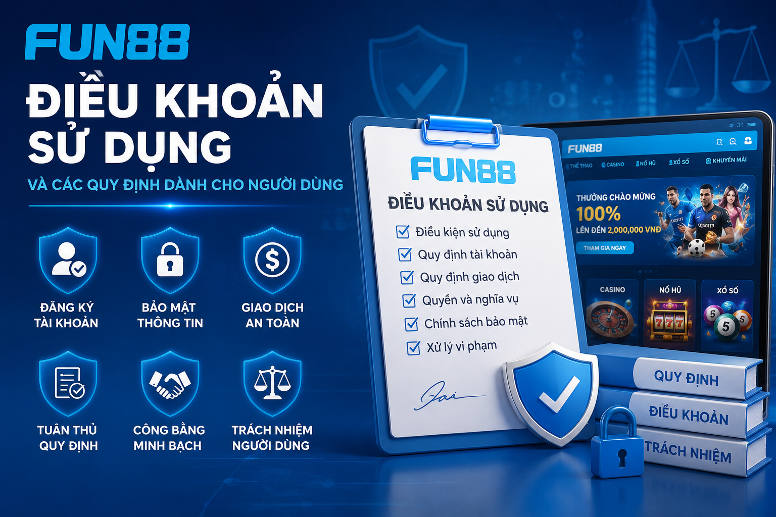 Điều khoản sử dụng và các quy định dành cho người dùng tại Fun88