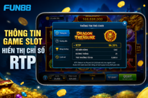 Giao diện thông tin một game slot hiển thị chỉ số RTP